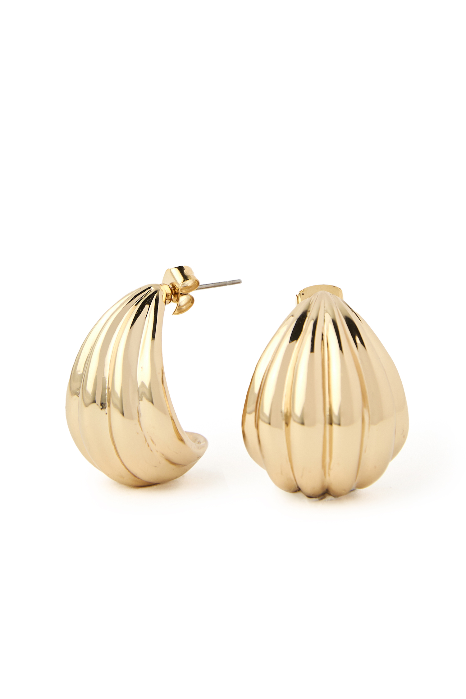 Ribbed Dome Earrings