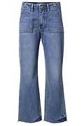 High Rise Straight Leg Utility Denim